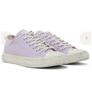 Acne Studio Ballow Tumbled Low Sneaker | Pale purple + offwhite